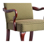 Fauteuil d'appoint à col de cygne, finition cerisier Casalis
