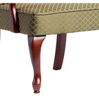 Fauteuil d'appoint à col de cygne, finition cerisier Casalis