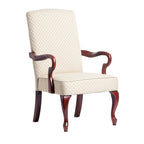 Fauteuil d'appoint à col de cygne, finition cerisier Casalis