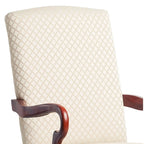 Fauteuil d'appoint à col de cygne, finition cerisier Casalis
