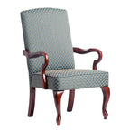 Fauteuil d'appoint à col de cygne, finition cerisier Casalis