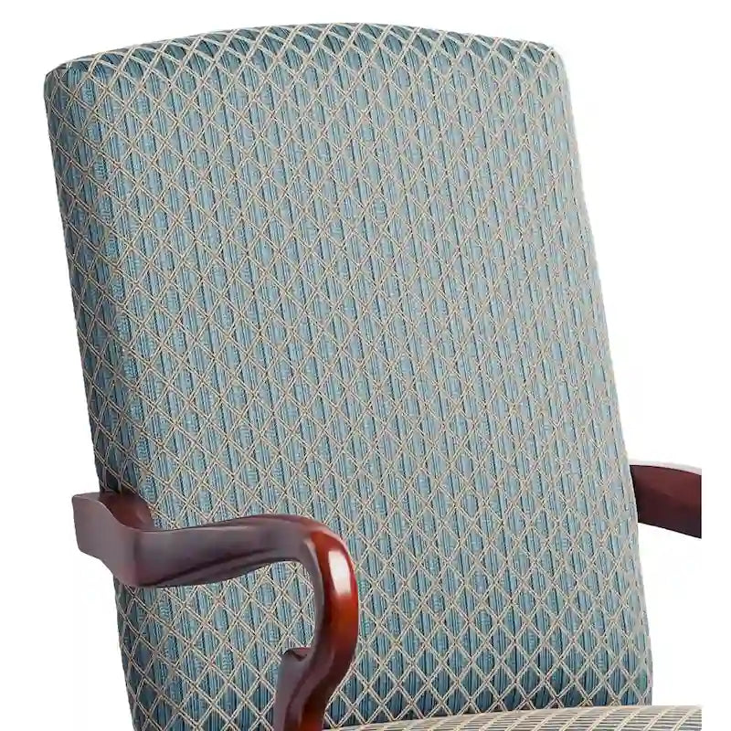 Fauteuil d'appoint à col de cygne, finition cerisier Casalis