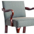 Fauteuil d'appoint à col de cygne, finition cerisier Casalis