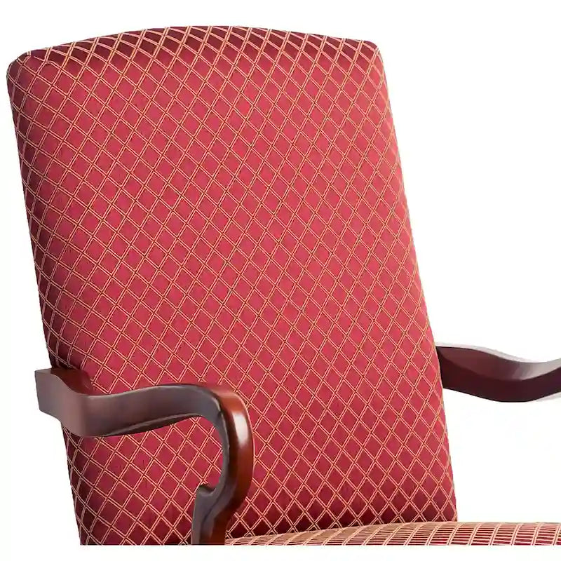 Fauteuil d'appoint à col de cygne, finition cerisier Casalis