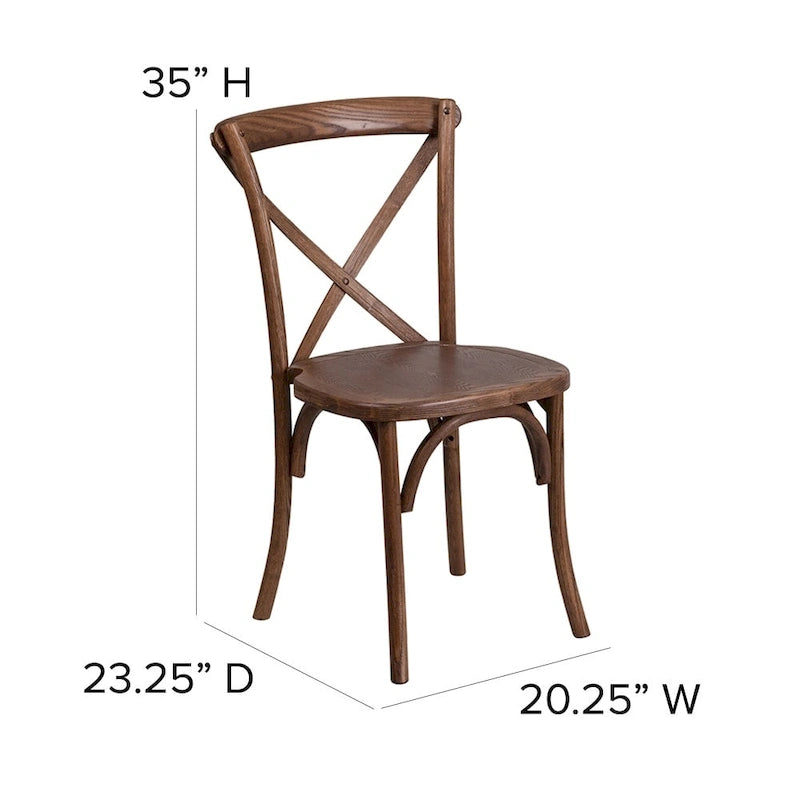 Ensemble table de ferme pliante rustique 9' x 40 avec 12 chaises à dossier croisé et coussins