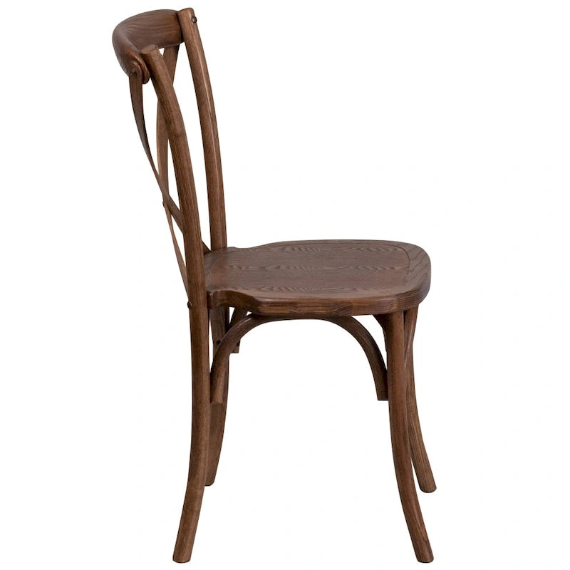 Ensemble table de ferme pliante rustique 9' x 40 avec 12 chaises à dossier croisé et coussins