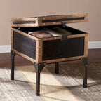 Table d'appoint malle ancienne
