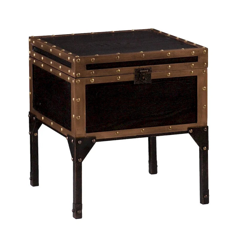 Table d'appoint malle ancienne