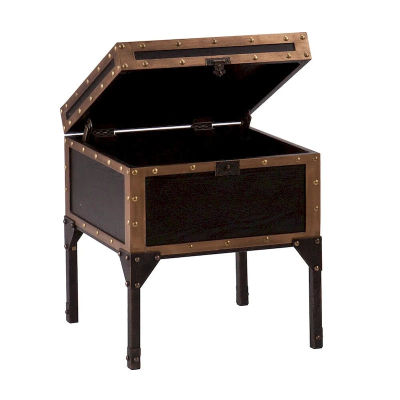 Table d'appoint malle ancienne