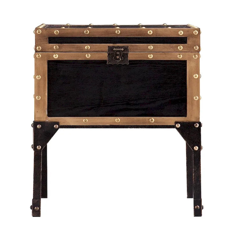 Table d'appoint malle ancienne