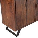 Buffet Nottingham en bois d'acacia de 68 pouces, finition noyer