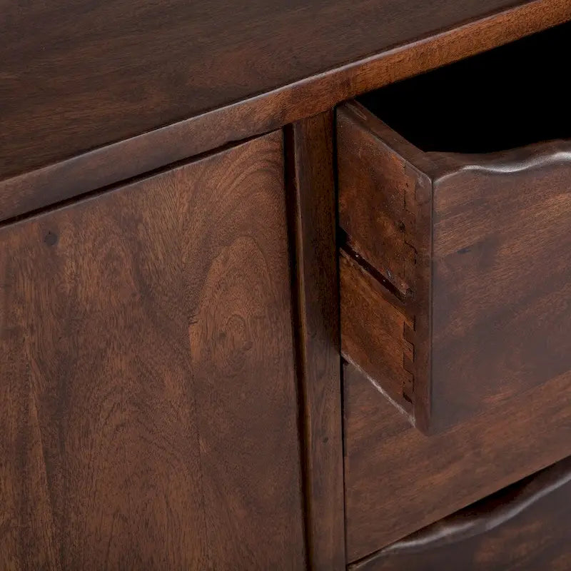 Buffet Nottingham en bois d'acacia de 68 pouces, finition noyer