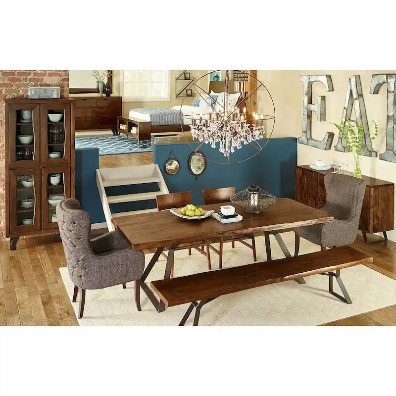 Buffet Nottingham en bois d'acacia de 68 pouces, finition noyer