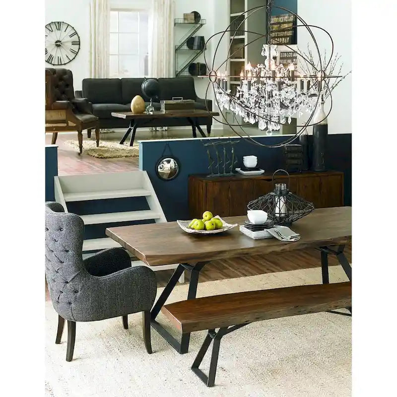 Buffet Nottingham en bois d'acacia de 68 pouces, finition noyer
