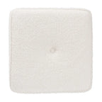 Pouffe rembourré en bouclette ivoire Isaiah moderne et contemporain