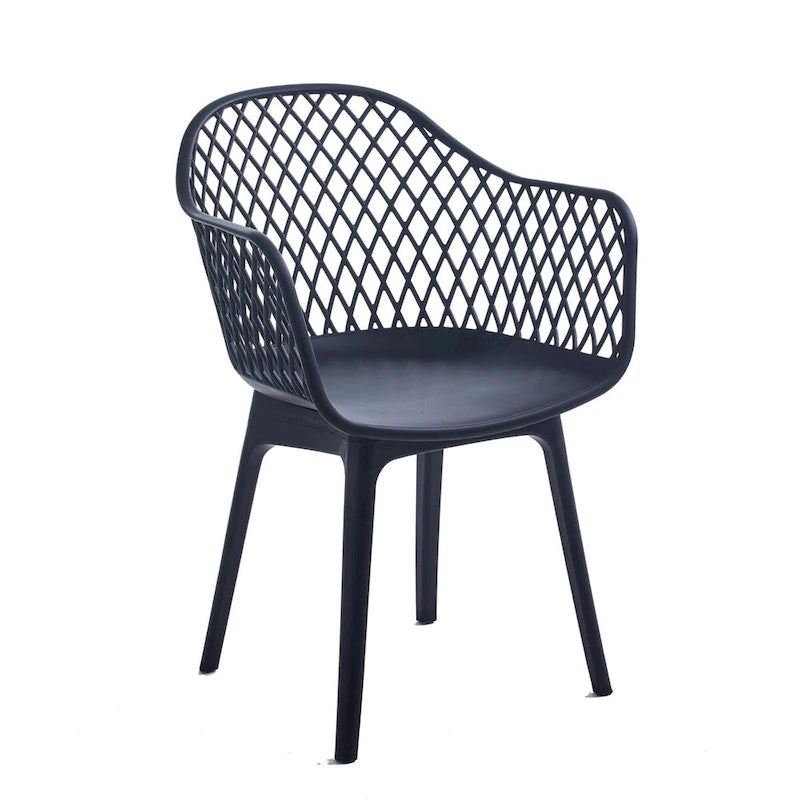 Chaises de salle à manger lot de 2, coque et pieds en plastique