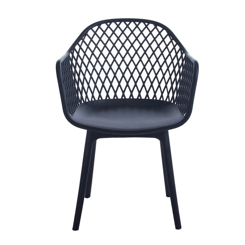 Chaises de salle à manger lot de 2, coque et pieds en plastique
