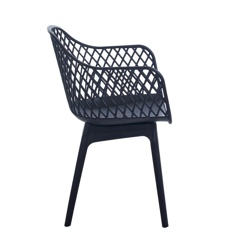Chaises de salle à manger lot de 2, coque et pieds en plastique