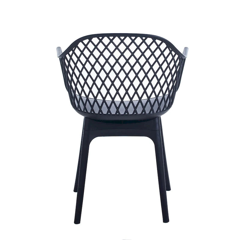 Chaises de salle à manger lot de 2, coque et pieds en plastique