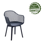 Chaises de salle à manger lot de 2, coque et pieds en plastique