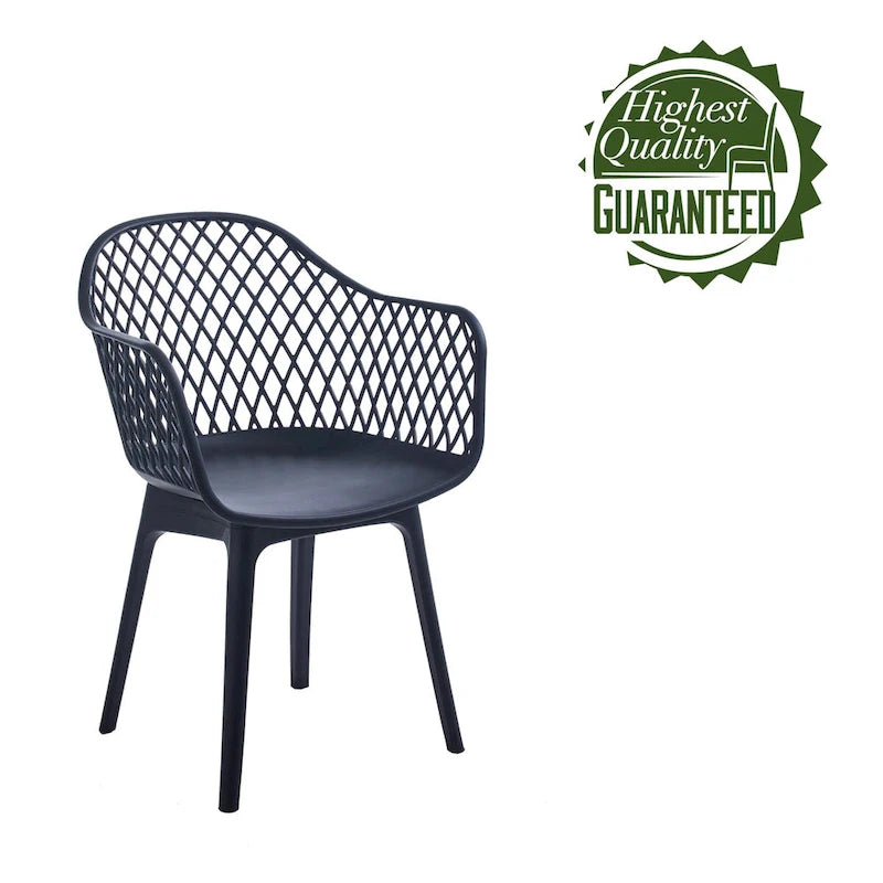 Chaises de salle à manger lot de 2, coque et pieds en plastique