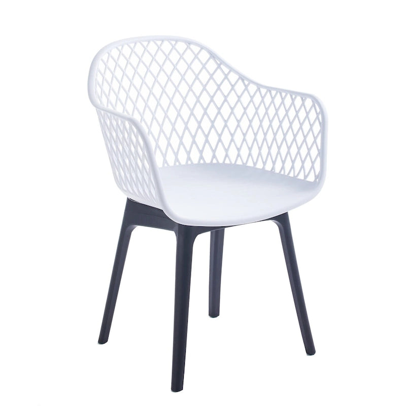 Chaises de salle à manger lot de 2, coque et pieds en plastique