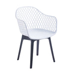 Chaises de salle à manger lot de 2, coque et pieds en plastique