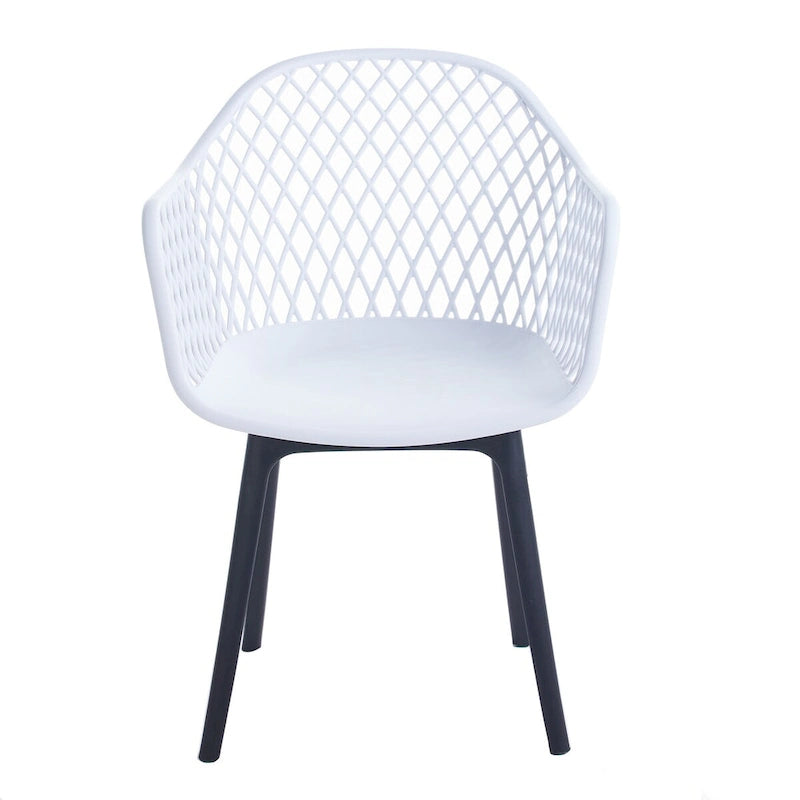 Chaises de salle à manger lot de 2, coque et pieds en plastique