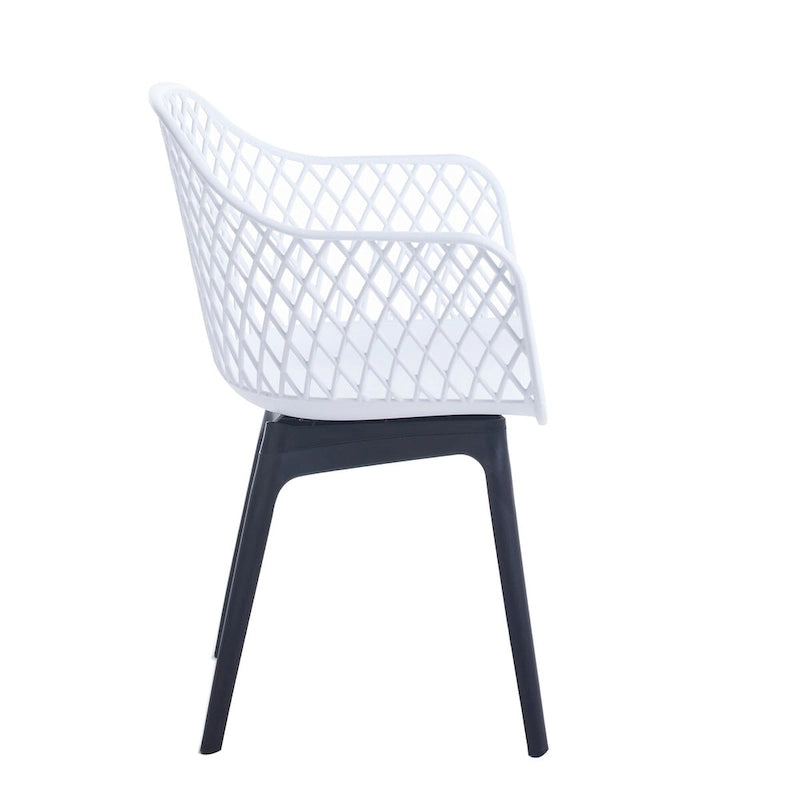 Chaises de salle à manger lot de 2, coque et pieds en plastique