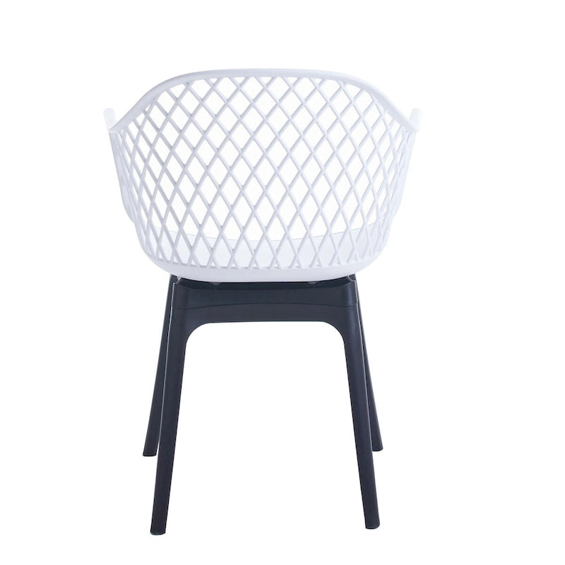 Chaises de salle à manger lot de 2, coque et pieds en plastique