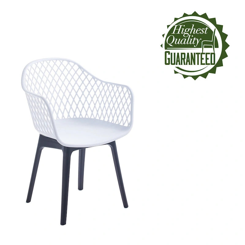 Chaises de salle à manger lot de 2, coque et pieds en plastique