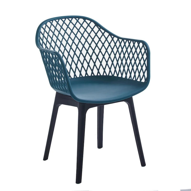 Chaises de salle à manger lot de 2, coque et pieds en plastique