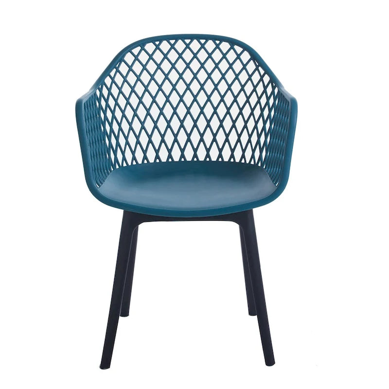 Chaises de salle à manger lot de 2, coque et pieds en plastique