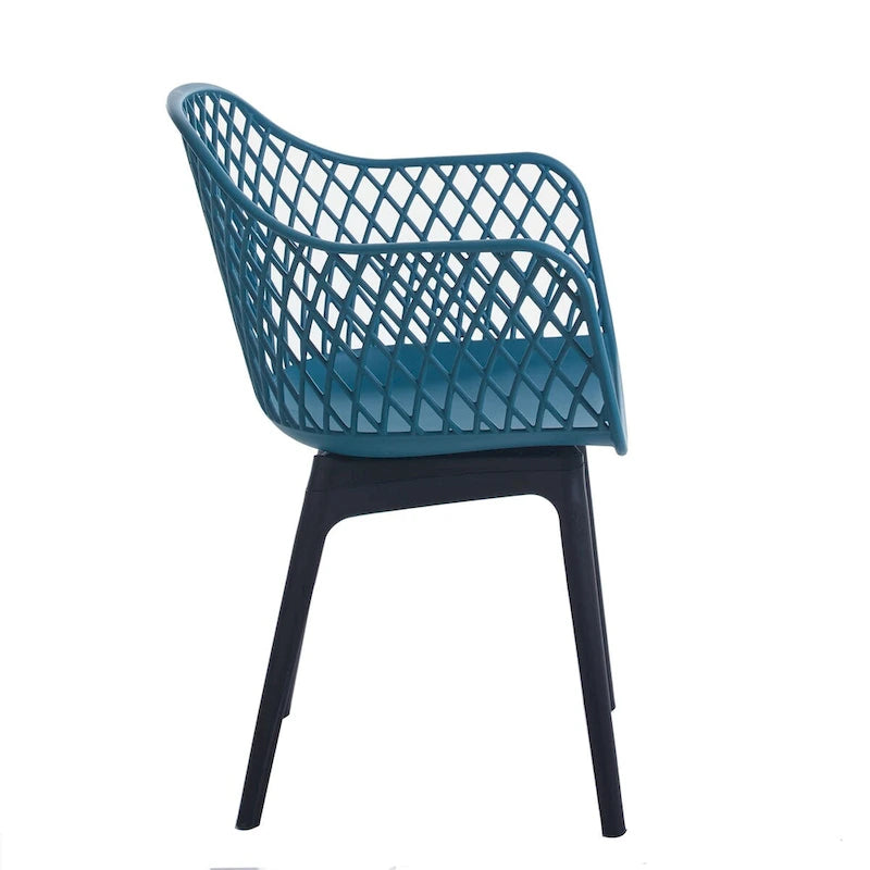 Chaises de salle à manger lot de 2, coque et pieds en plastique