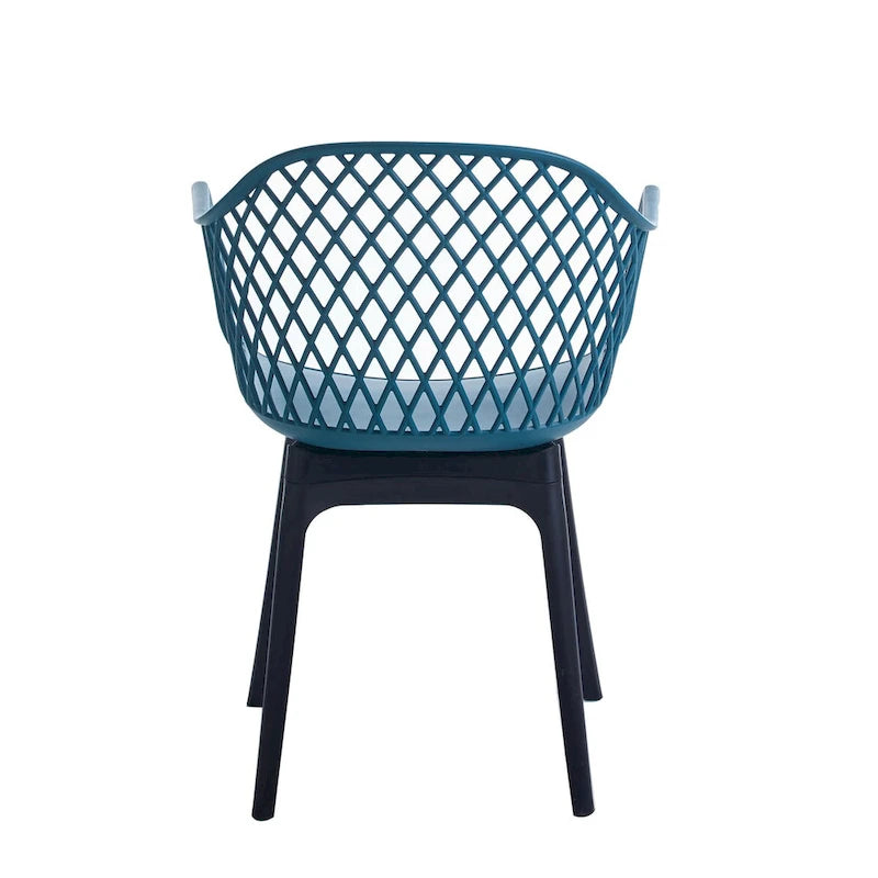 Chaises de salle à manger lot de 2, coque et pieds en plastique