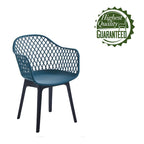 Chaises de salle à manger lot de 2, coque et pieds en plastique