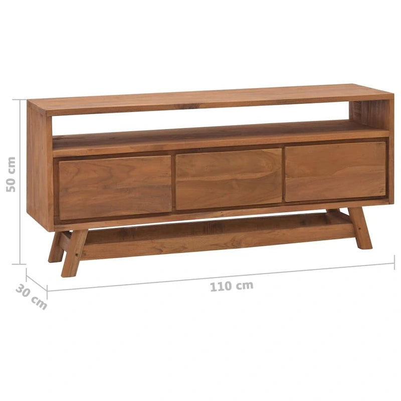 Meuble TV 43,3x11,8x19,7 Bois de teck massif