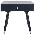 Table d'appoint Sunny Mid-Century avec embouts dorés - 24Lx24Px22H