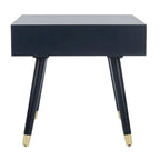 Table d'appoint Sunny Mid-Century avec embouts dorés - 24Lx24Px22H