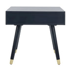 Table d'appoint Sunny Mid-Century avec embouts dorés - 24Lx24Px22H
