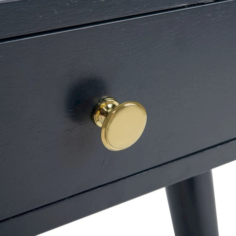 Table d'appoint Sunny Mid-Century avec embouts dorés - 24Lx24Px22H