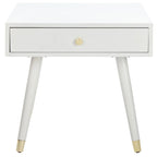 Table d'appoint Sunny Mid-Century avec embouts dorés - 24Lx24Px22H