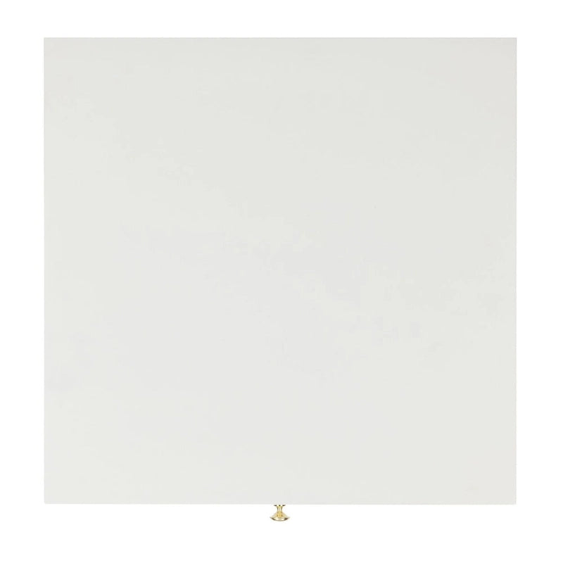 Table d'appoint Sunny Mid-Century avec embouts dorés - 24Lx24Px22H