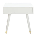 Table d'appoint Sunny Mid-Century avec embouts dorés - 24Lx24Px22H