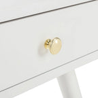 Table d'appoint Sunny Mid-Century avec embouts dorés - 24Lx24Px22H