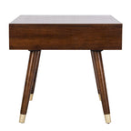 Table d'appoint Sunny Mid-Century avec embouts dorés - 24Lx24Px22H
