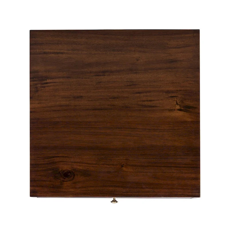 Table d'appoint Sunny Mid-Century avec embouts dorés - 24Lx24Px22H