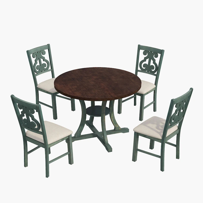 Ensemble table et chaises rondes 5 pièces