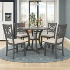 Ensemble table et chaises rondes 5 pièces