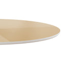 Table à manger moderne avec plateau rond et pied en métal